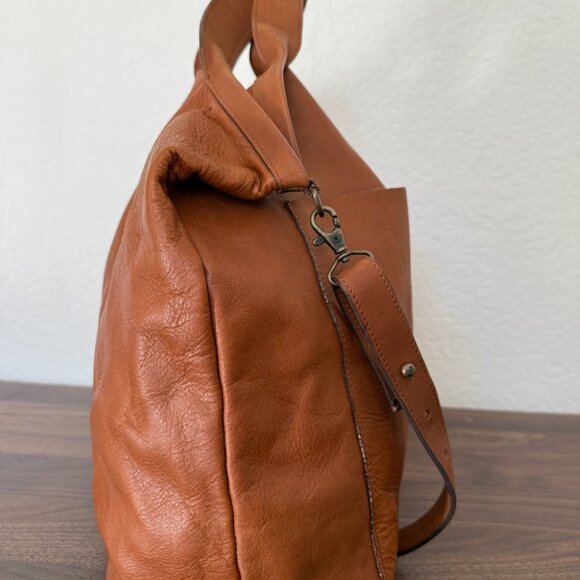 Jo Handbags Leather Shopper Tote - Honey Brown - Picture 4 of 6